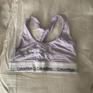 Calvin Klein icy purple sports bra